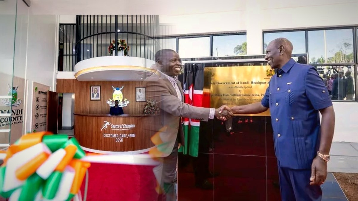 Ruto commissions Nandi County headquarters, opens ACK Kapsabet Plaza and pledges four-lane Eldoret–Kapsabet road