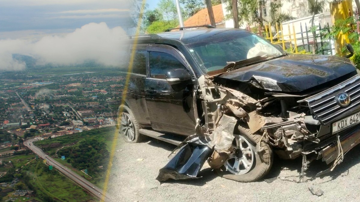 Two held, pistol recovered after Prado crashes into pole during police chase in Kisumu