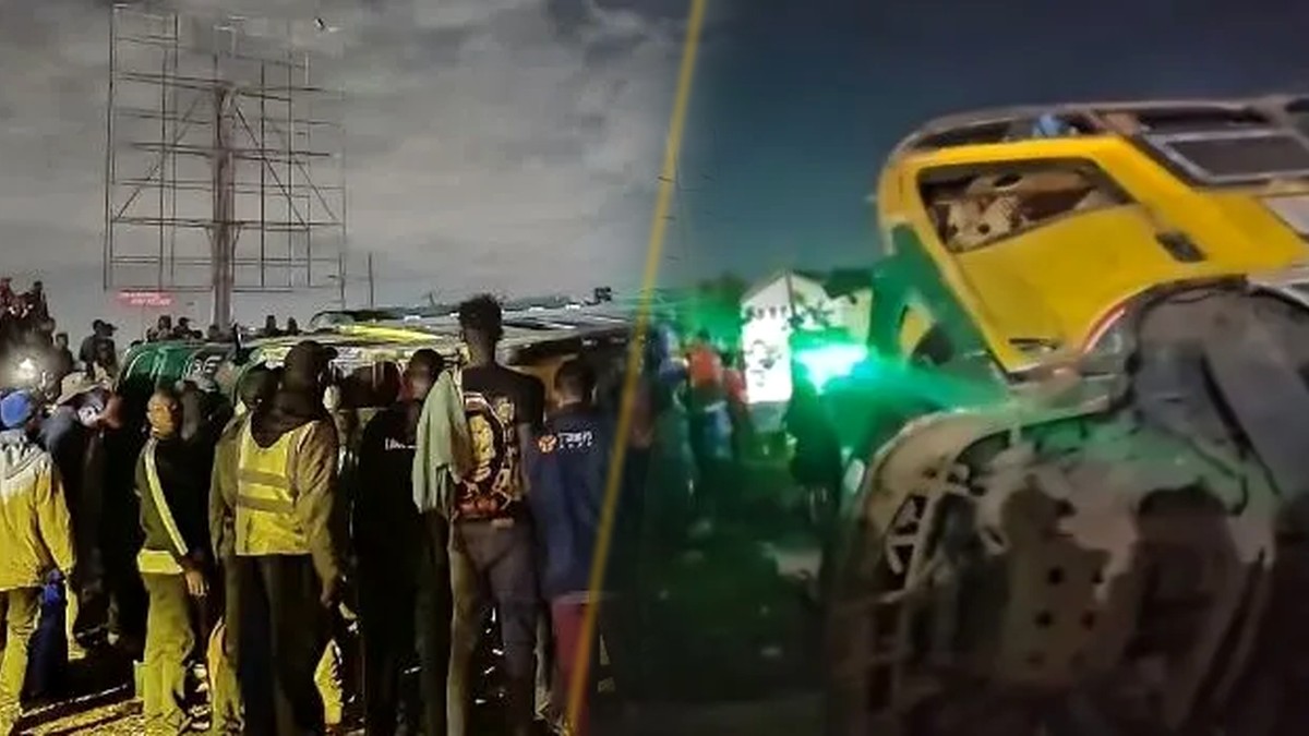 Several injured as speeding Forward Sacco matatu overturns at Umoja on Kangundo Road
